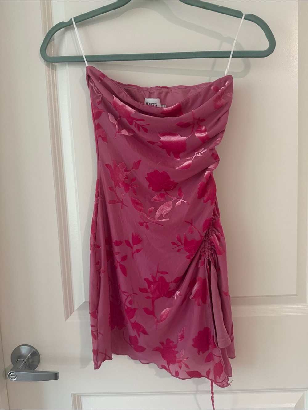 Princess Polly Rose Pink Floral Cowl Neck Mini Dress
